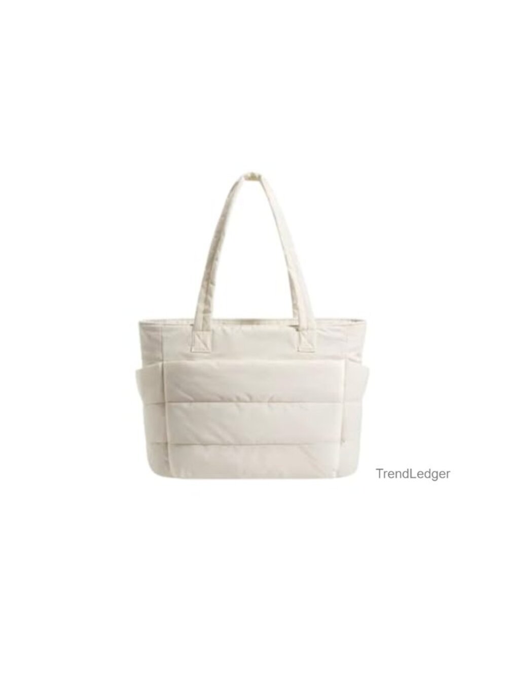 Puffy Nylon Tote Bag Water Resistant Zip Multi Compartment Lightweight